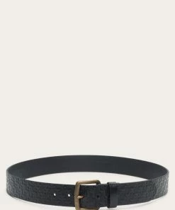 The Frye Company Embossed FF Logo Belt