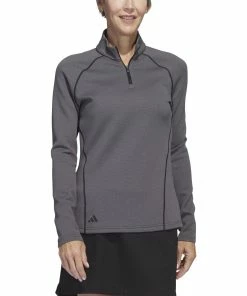 Adidas Golf Adidas Womens Embossed Quarter Zip Jacket