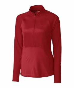 Cutter & Buck Ladies Pennant Sport 3/4 Zip Top -Apparel Sales LCK08717 CDR MANN HG 55923.1649798504