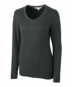 Cutter & Buck Womens Lakemont V-Neck Sweater -Apparel Sales LCS08100 CCH MANN HG 03340.1668631082