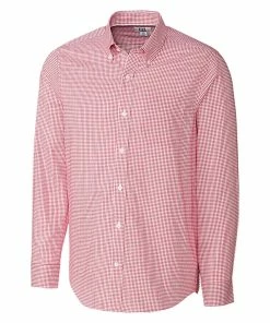 Cutter & Buck Long Sleeve Tailored Fit Tattersall Shirt 9 Cutter & Buck Long Sleeve Tailored Fit Tattersall Shirt -Apparel Sales MCW09401 RD MANN HG 84393.1668553204