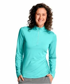Cutter & Buck Ladies Madeline Half Zip Mockneck Top