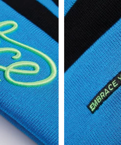 Beanie Striped Blue / Neon Lime -Apparel Sales vicegolf beanies striped blue neon lime body02 mobile